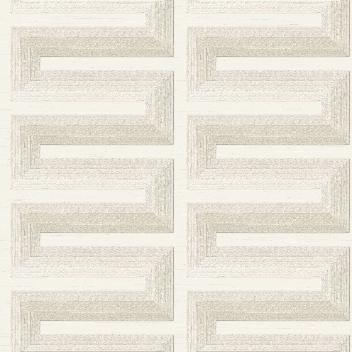 3D behang Profhome RE521071-DI vliesbehang hardvinyl warmdruk in reliëf gestempeld met geometrische vormen glimmend crème zuiver-wit parelwit 5,33 m2