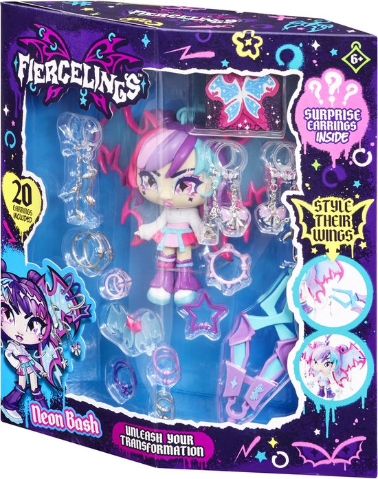 Goliath Fiercelings Neon Bash Deluxe Keychain - Modepop - Met accessoires — afbeelding 2