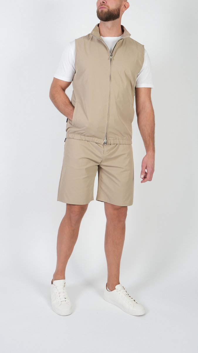 BASKO - ZOMERSET - GILET + SHORT - BEIGE - MAAT L