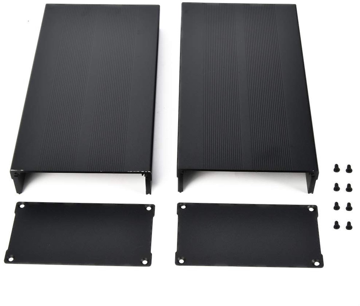 Aluminium Behuizing voor Elektronica PCB Projectdoos Zwart 55x106x200mm