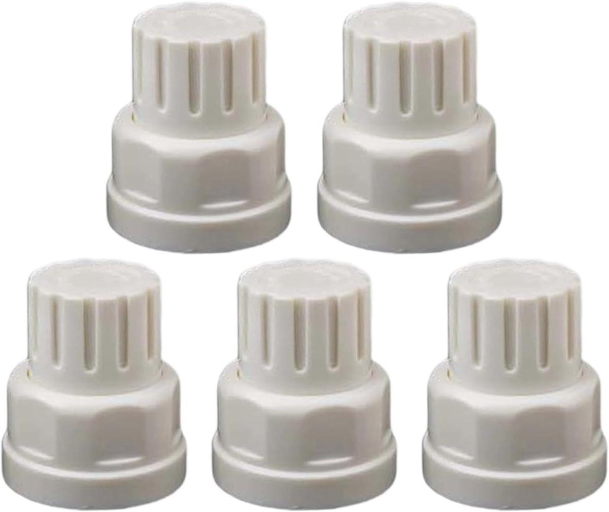Radiatorventieldoppen - Thermostaatknoppen - Verwarming regelen - Universele maat - 5 stuks M30x15 - Wit