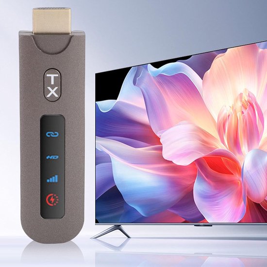 Draadloze HDMI Zender - Video Extender - Scherm Delen - 4K 60Hz Beeldkwaliteit - 50 Meter Bereik - Zwart — afbeelding 3