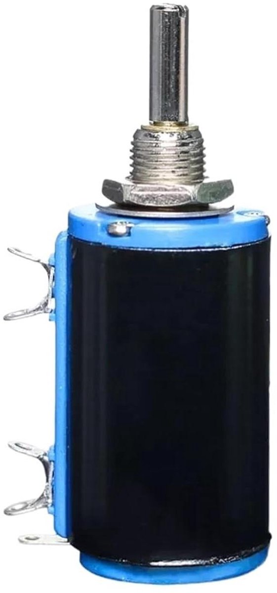 Variabele Weerstand - Potentiometer - Elektronica Aanpassen - Gewonden Type - 100K Ohm - Zilverkleurig