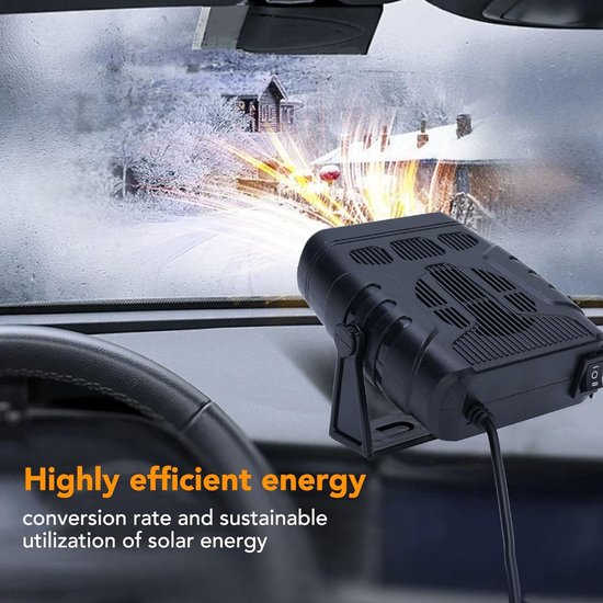 Zonnepaneel Verwarming - Draagbare Heater - Kamperen Buiten - 30W Hoog Rendement - Compact Ontwerp - Zwart — afbeelding 3