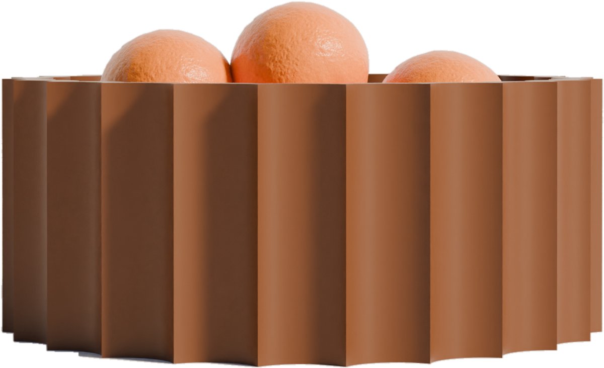Fiastra Trivela fruitschaal - fruitmand - schaal - bruin - 30 x 30 cm
