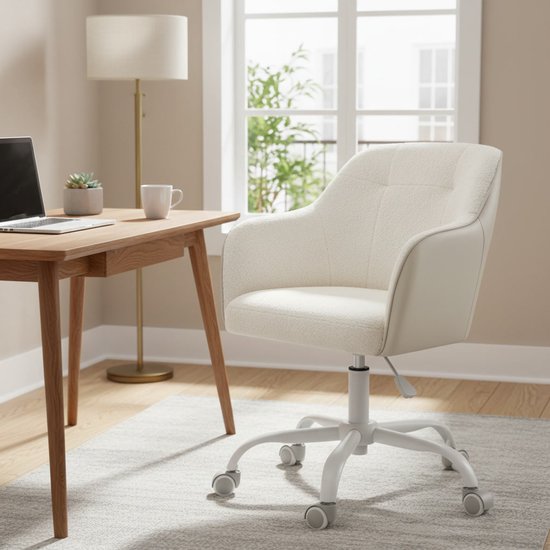 Bobbel Home Draaistoel Hoogte Verstelbaar Cappuccino Beige - Bobbel Home - €94,99