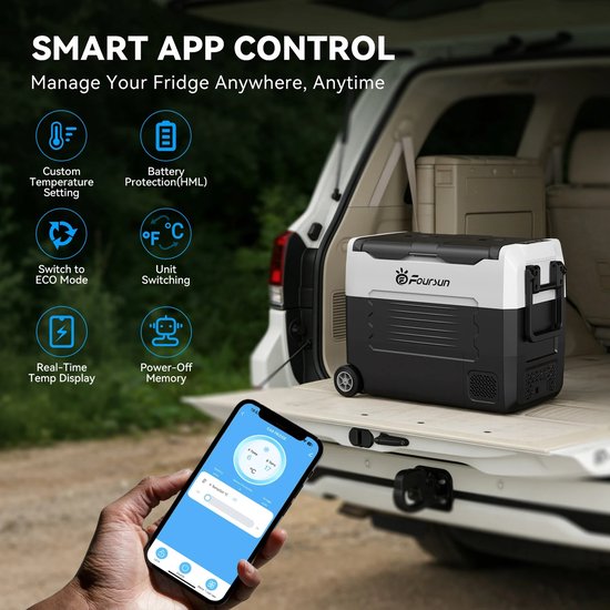 Innovastore Compressor Koelbox - Elektrische Camping Koelkast - Autokoelkast - Koel- & Vriesbox - 12V en 220V/230V - 35liter - — afbeelding 3