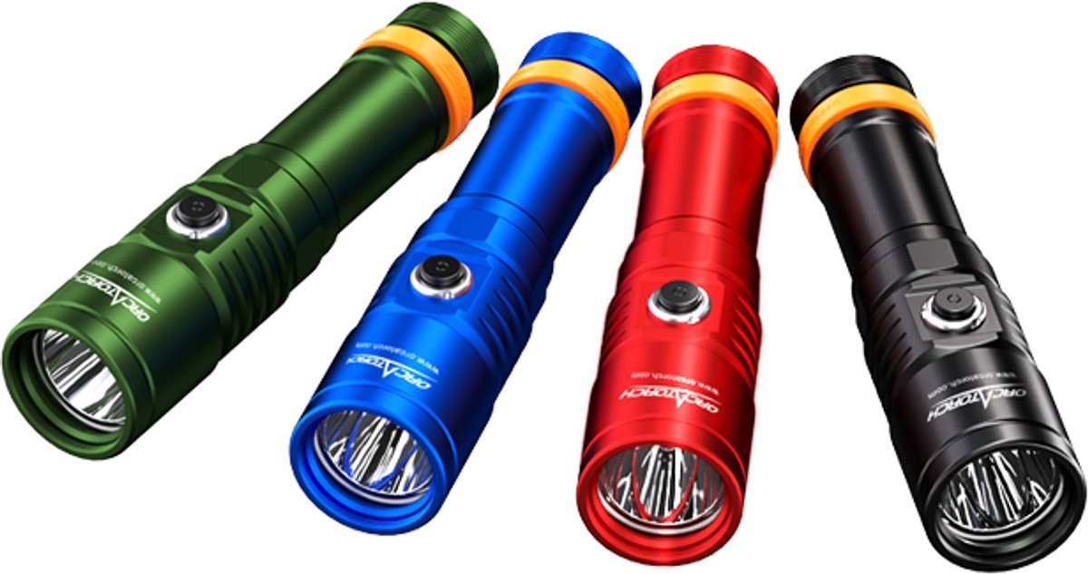 Orcatorch D710 Duiklamp Blauw met extra accu