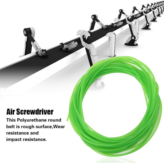 Dailygoods- Polyurethaan Ronde Riem 10 m - Glanzend - Ruw Oppervlak - 2 mm - Groen - Kwaliteitsproduct voor Industrie van Dailygoods — afbeelding 4
