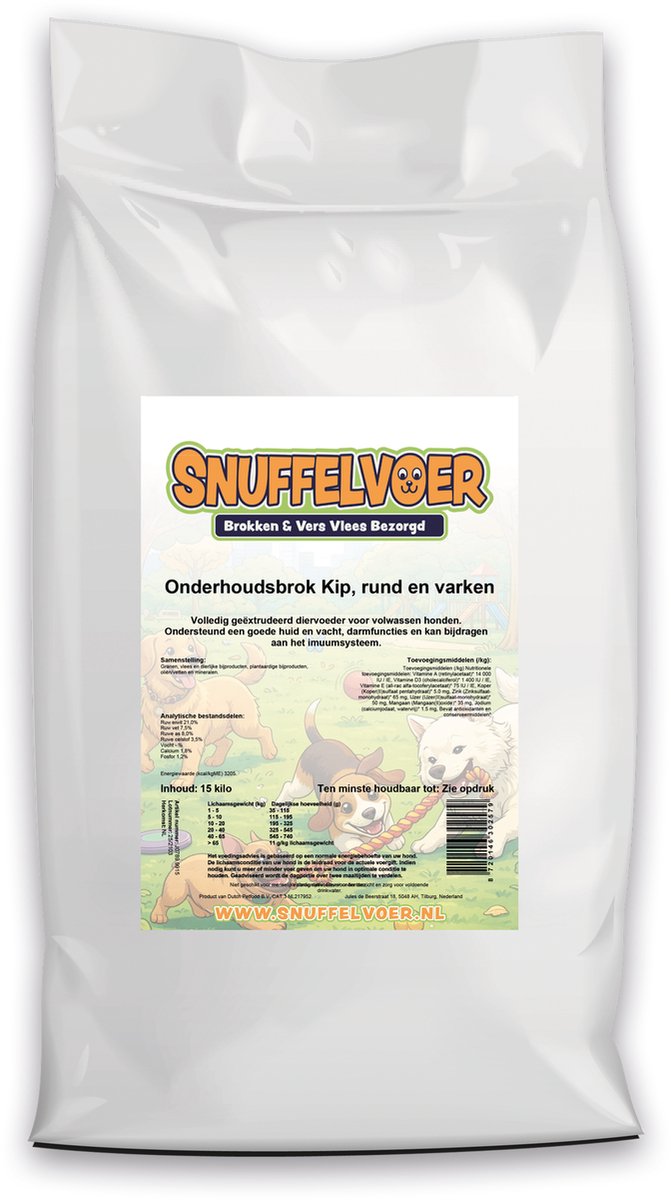 Pawgarden Pawgarden Hondenvoer - Onderhoudsbrok Kip, Rund & Varken - 15kg