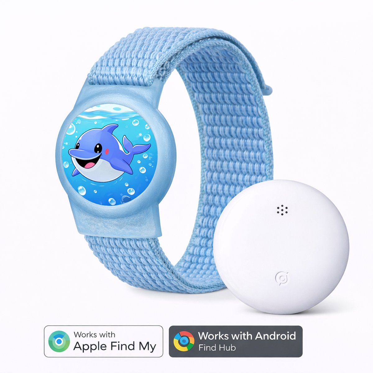 Kinder Tracker - Polsarmband – Werkt met Apple Find My – Waterdicht – Inclusief Tracker – Met Geluidssignaal