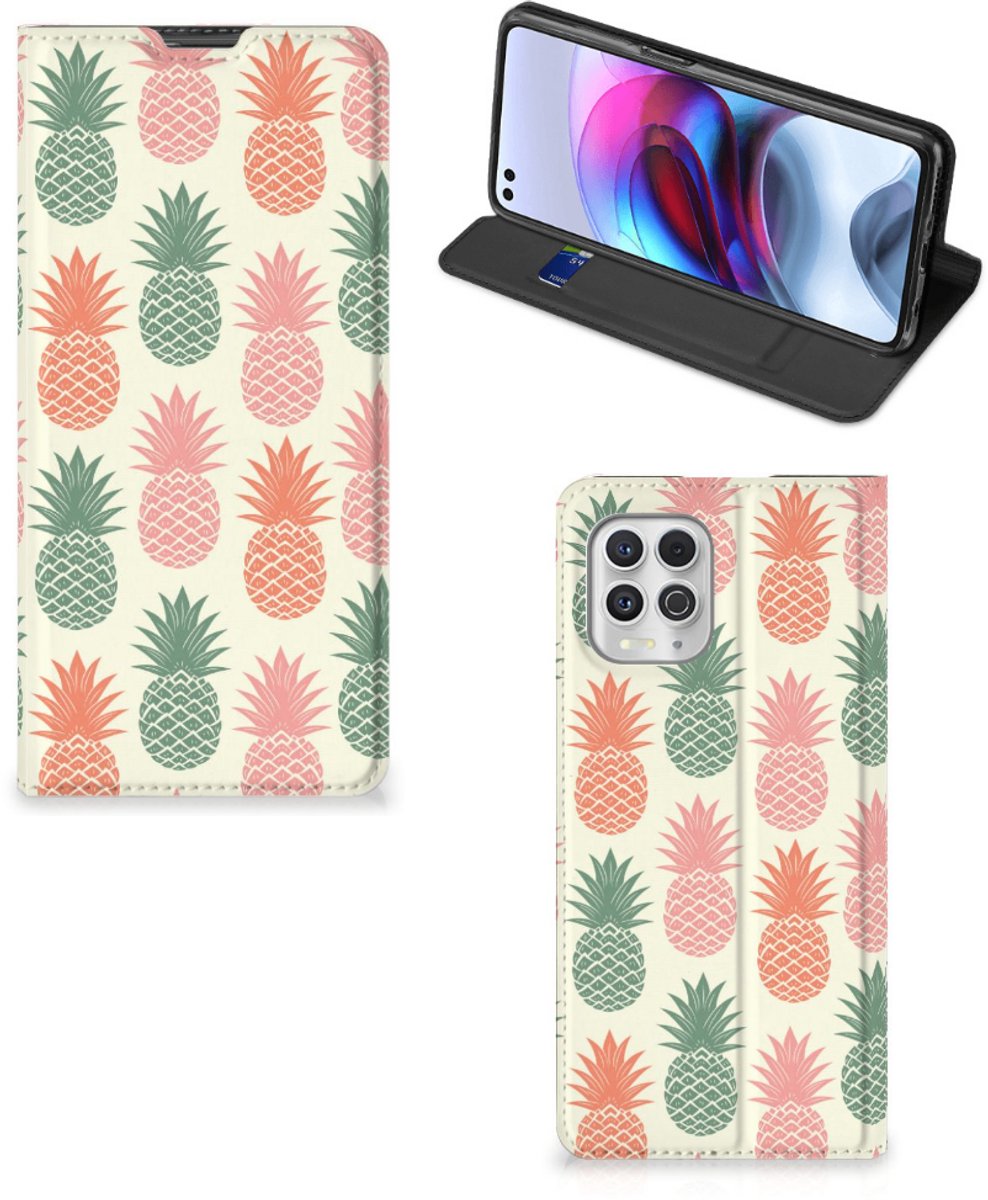 Motorola Moto G100 Flip Style Cover Ananas
