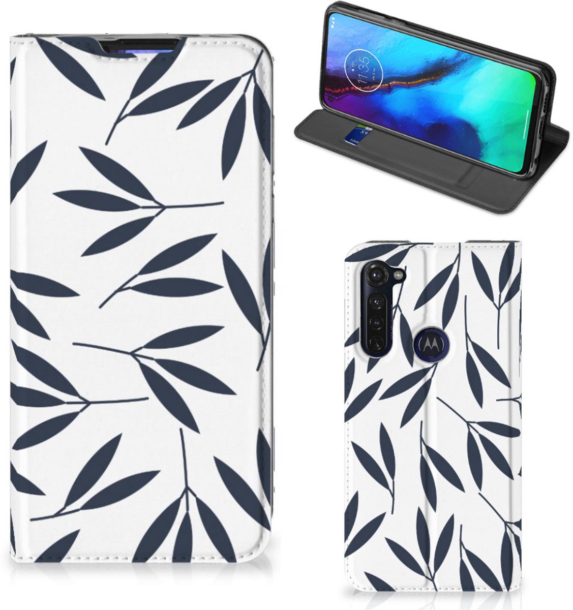 Motorola Moto G Pro Smart Cover Leaves Blue