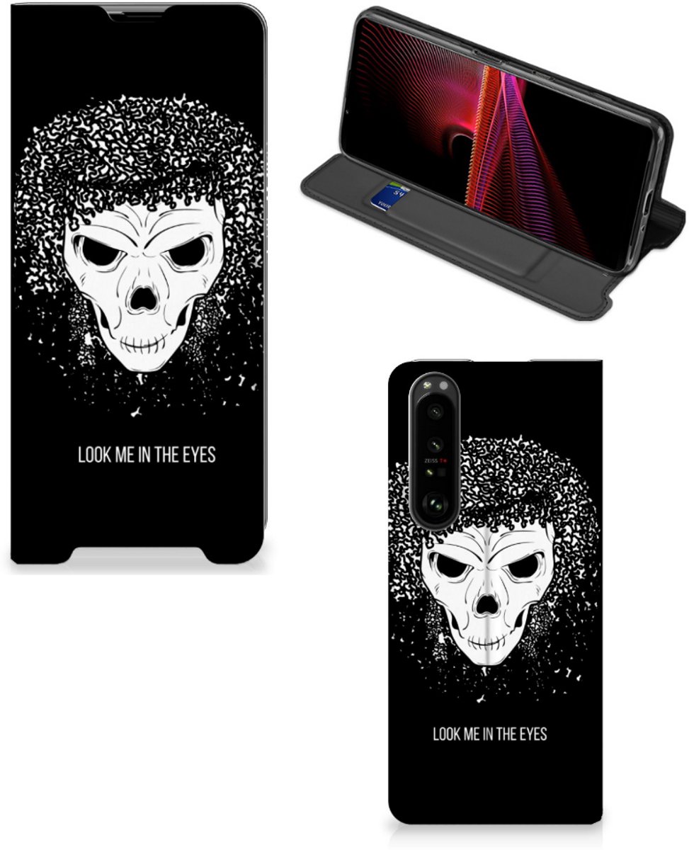 Mobiel BookCase Sony Xperia 1 III Skull Hair