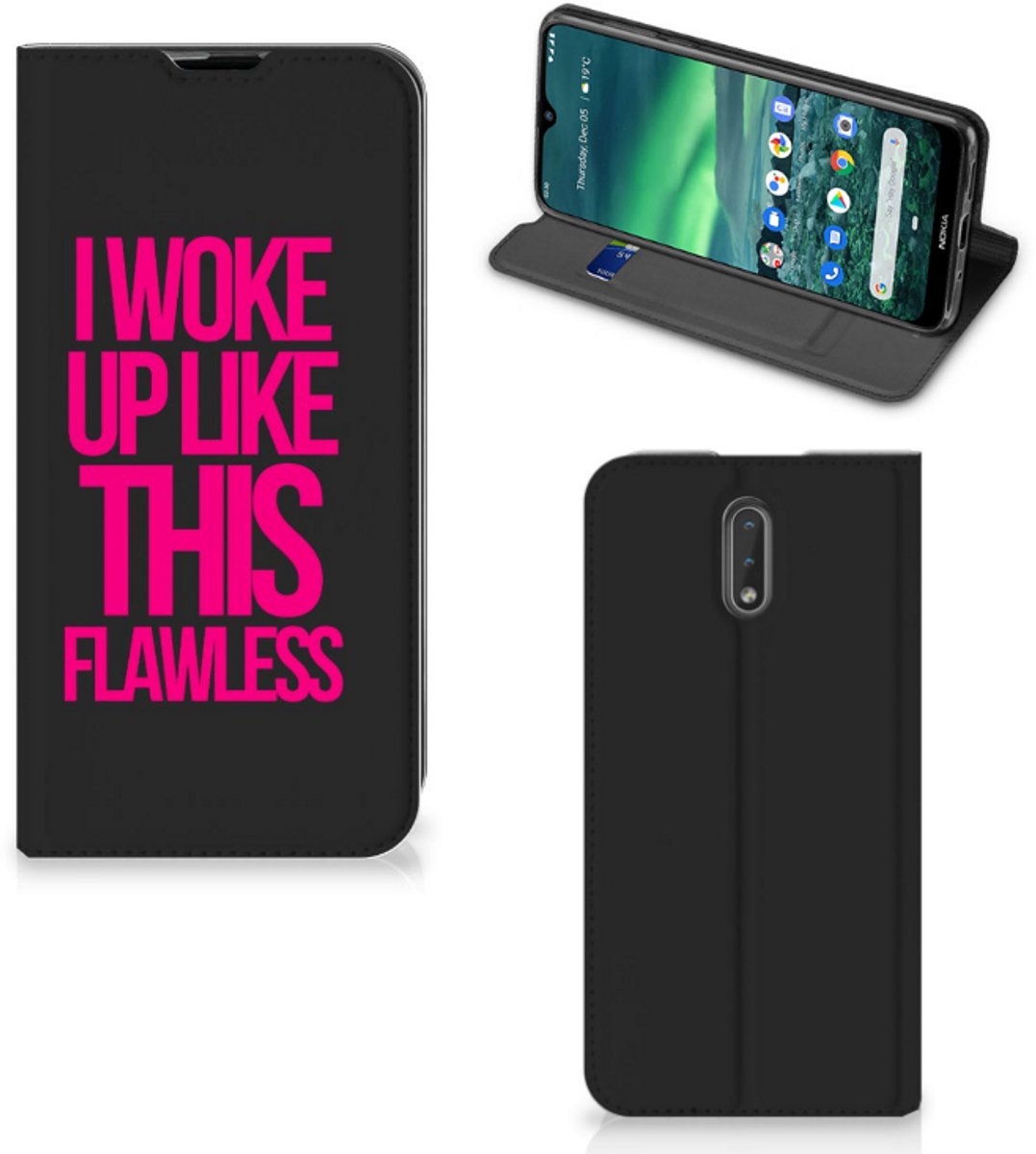 Nokia 2.3 Hoesje met tekst Woke Up - Origineel Cadeau Zelf Maken