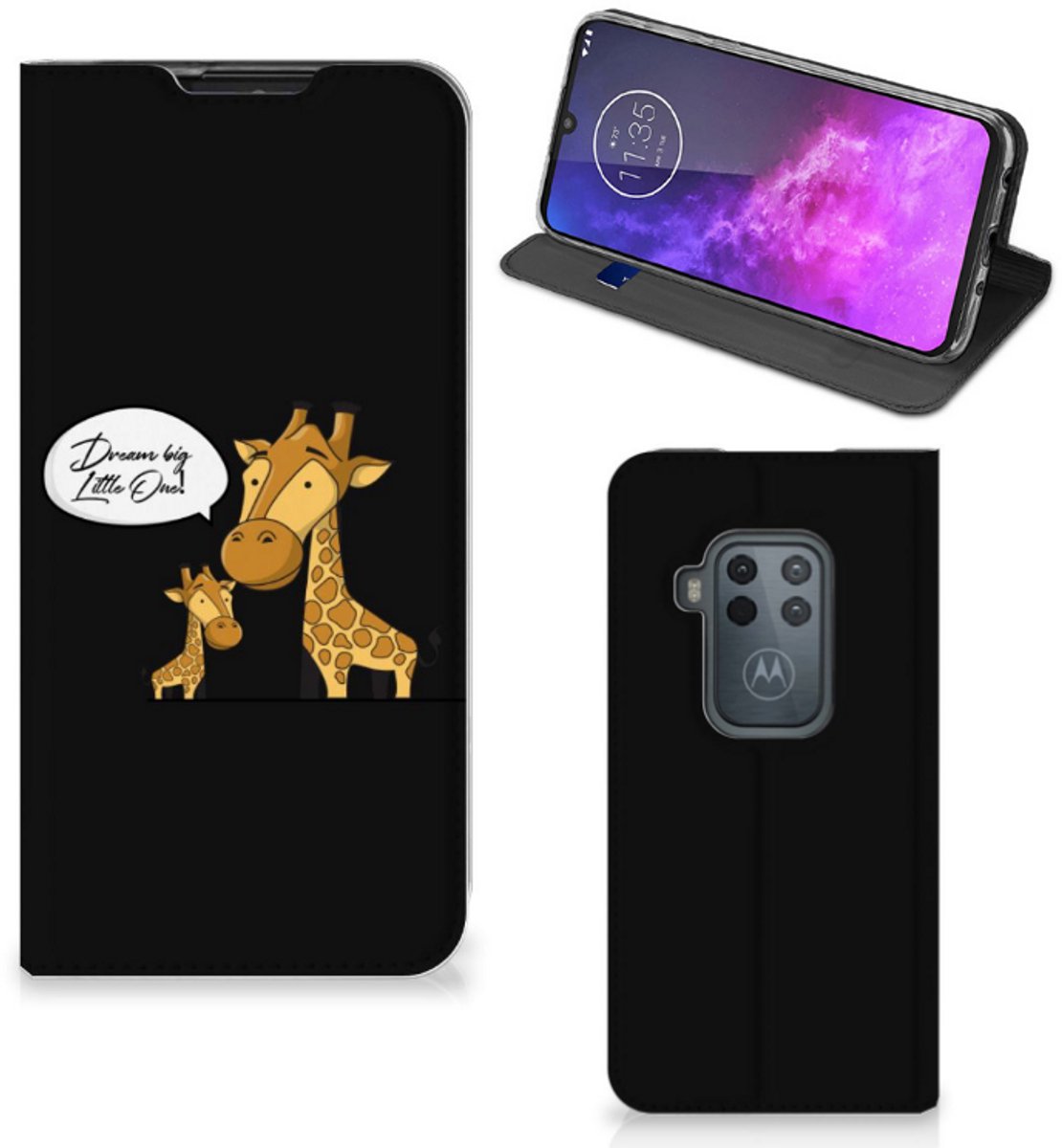 Motorola One Zoom Magnet Case Giraffe