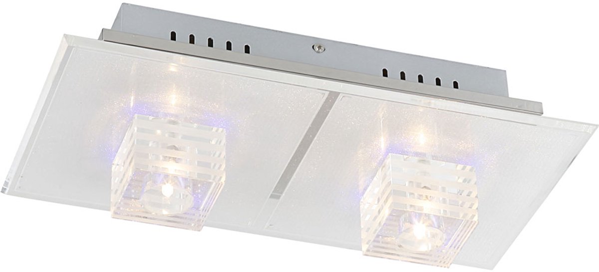Plafondlamp afstandsbediening plafondlamp glas woonkamerlamp chroom slaapkamerlamp, 24x de