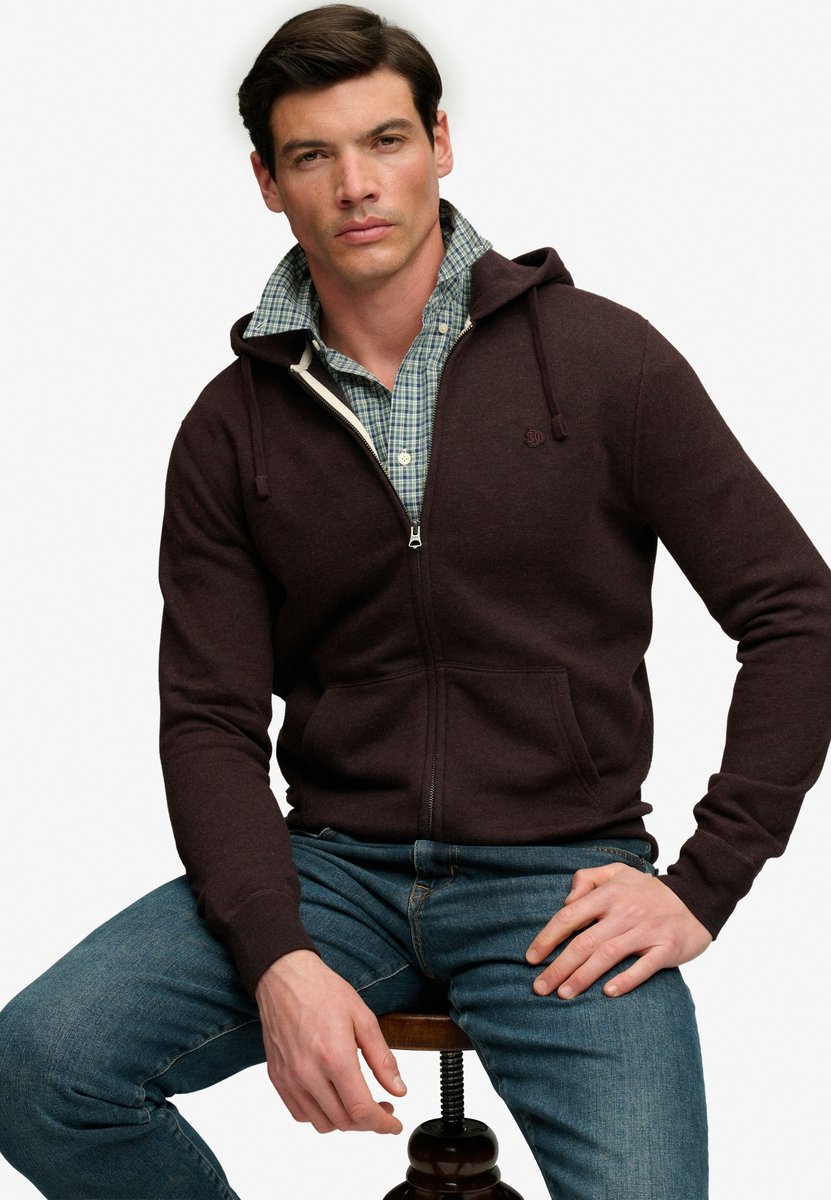 Superdry - Essential SD Co Logo Zip Hoodie - Heren - Hoodies