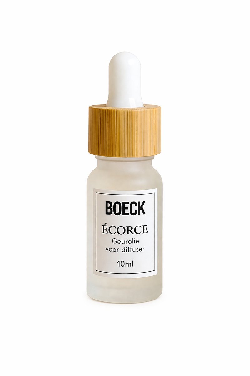BOECK ÉCORCE Geurolie 10ml – Warme Houtige Aroma Olie met Sandelhout – Voor Alle Aroma Diffusers - Voor in aroma diffuser - Etherische Olie