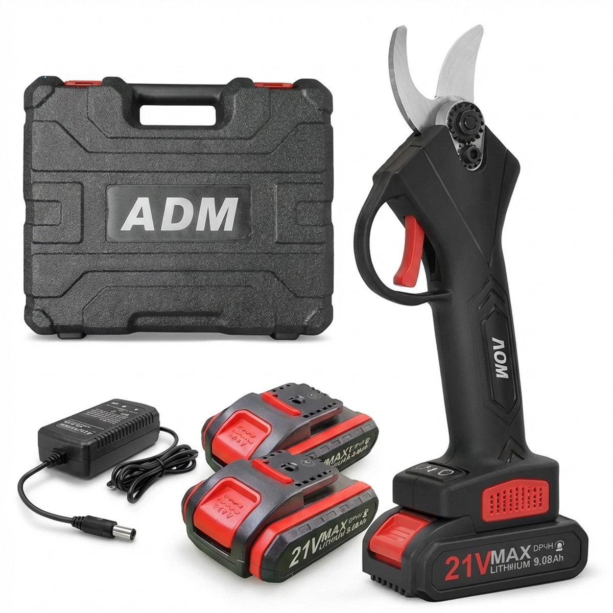 Accu Snoeischaar 30mm – Elektrische Snoeischaar met 2 Accu’s – Professionele Takkenknipper incl. Koffer