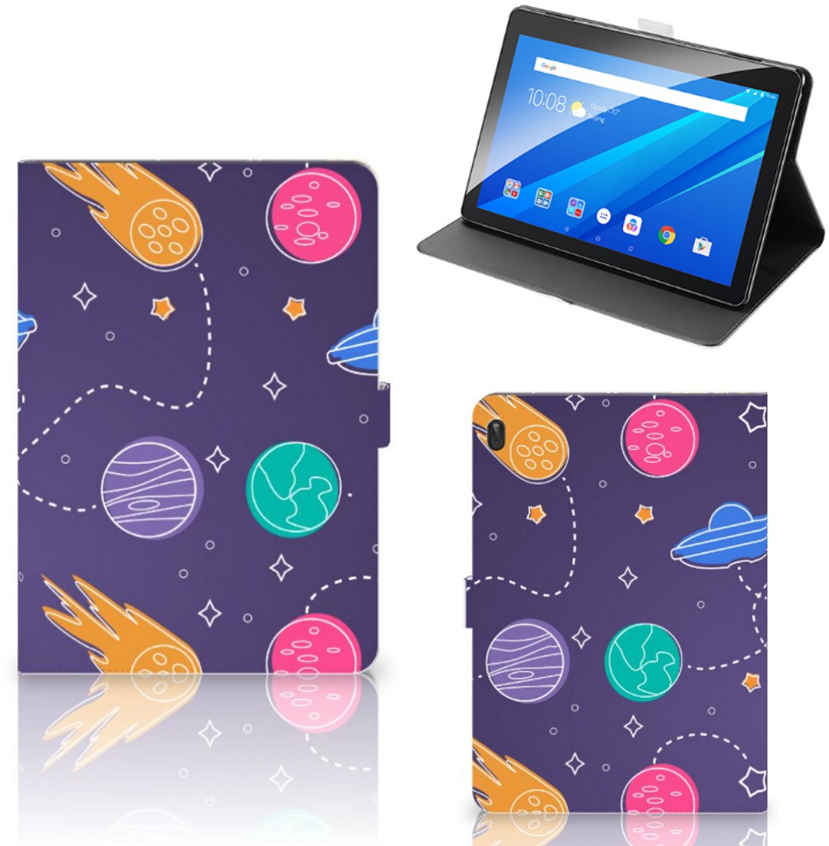 Lenovo Tab E10 Tablet Hoes met standaard Space