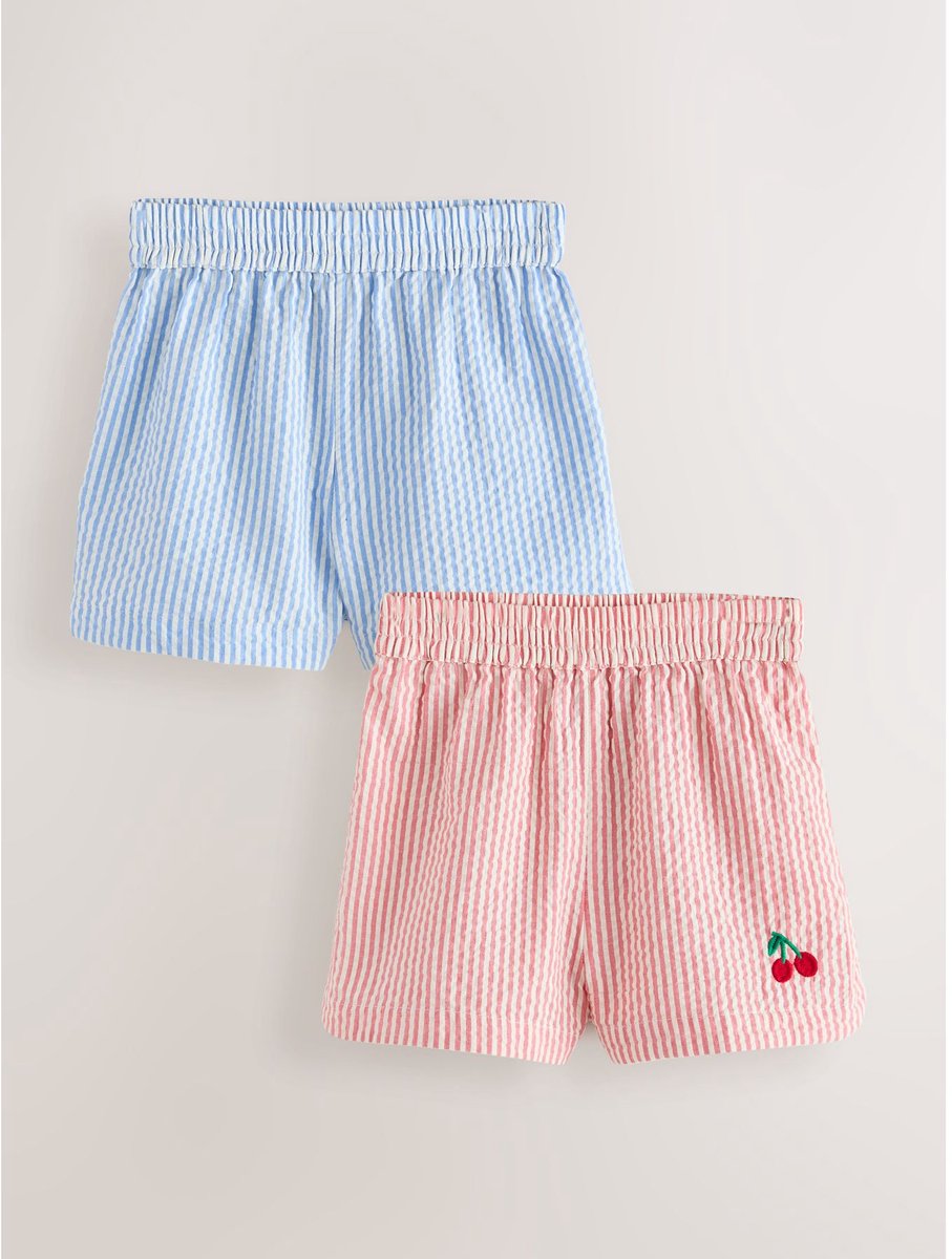 Next - Meisjes - Set van 2 pull-on shorts - Blauw