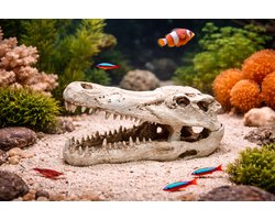 Aquarium Decoratie Krokodillen Schedel – Realistisch Ornament – Schuilplaats voor Vissen