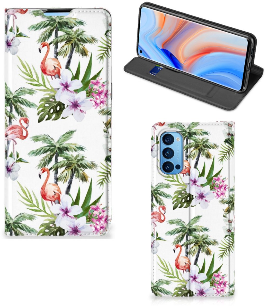 OPPO Reno4 Pro 5G Hoesje maken Flamingo Palms