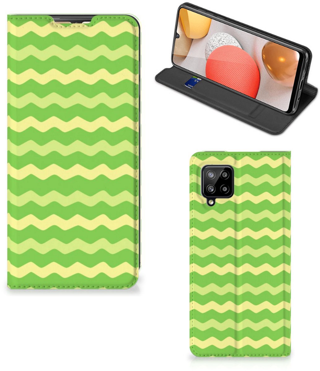 Samsung Galaxy A42 Hoesje met Magneet Waves Green