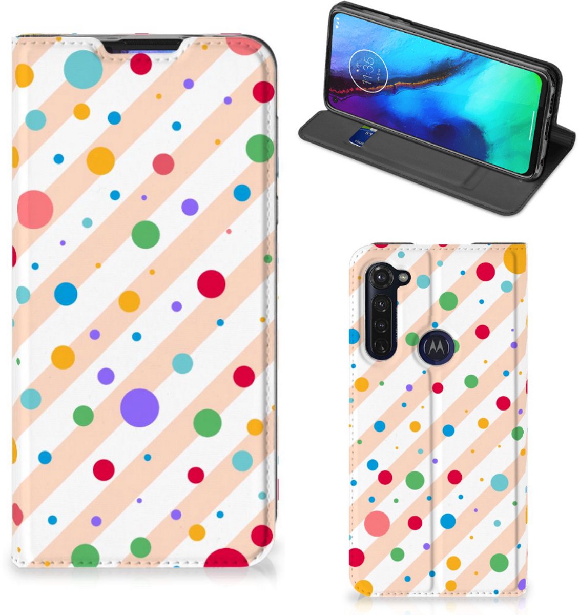 Motorola Moto G Pro Hoesje met Magneet Dots