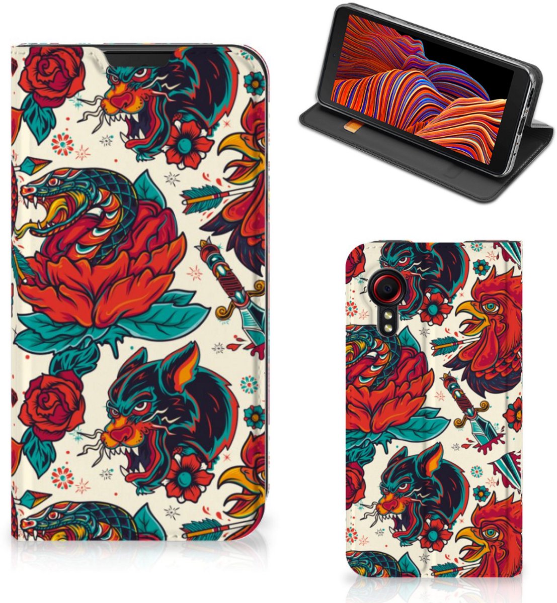 Stand Case voor Samsung Galaxy Xcover 5 Old Skool