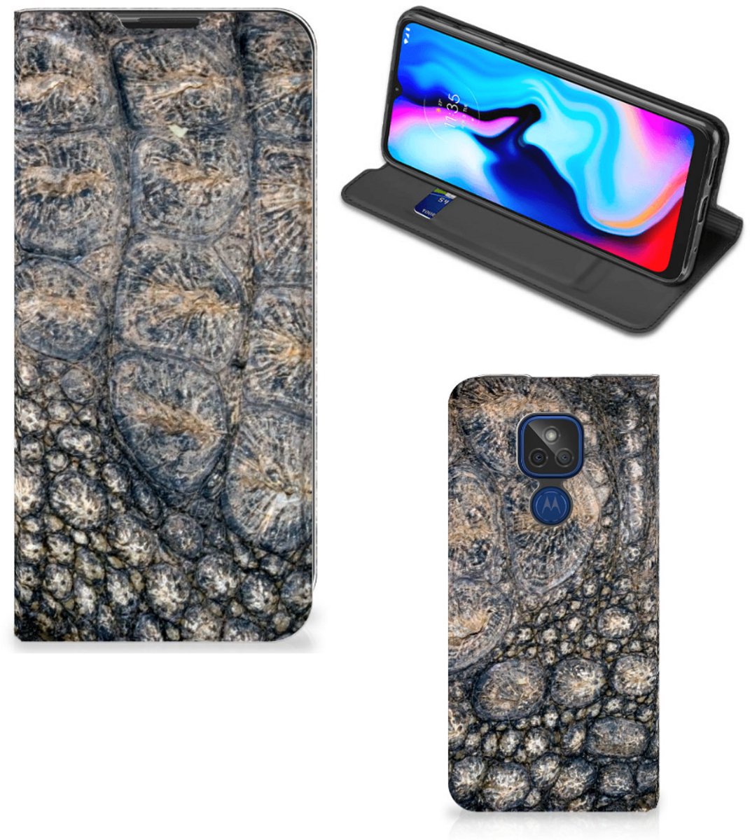 Motorola Moto G9 Play Hoesje maken Krokodillenprint