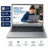 Laptop 14 Inch - Windows 11pro - Intel Celeron N4000 - 6GB RAM - 128GB SSD - GMR Notebook voor Studie, School, Office, Internet, E-mail en Thuiswerken - Studenten Laptop - Compacte Werk Laptop