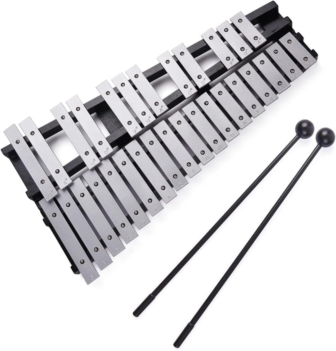 Opvouwbaar 30-Tons Xylofoon/Glockenspiel met Houten Frame voor Kinderen en Muziekonderwijs
