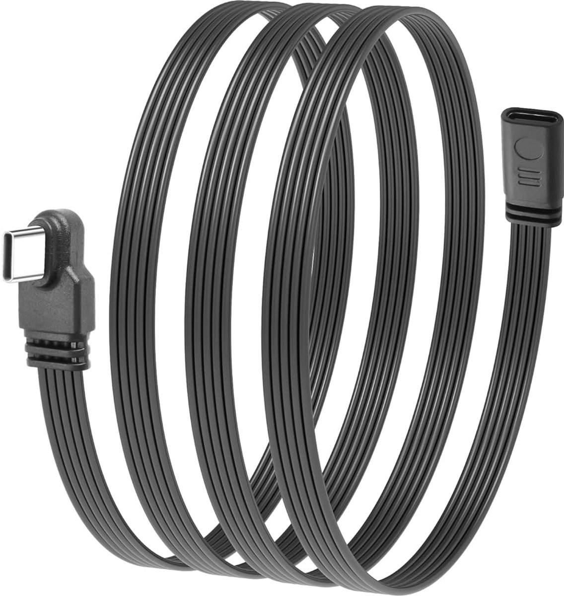 USB-C naar USB-C kabel 50 cm - 90 graden haaks, snelladen en gegevensoverdracht 480 Mbps