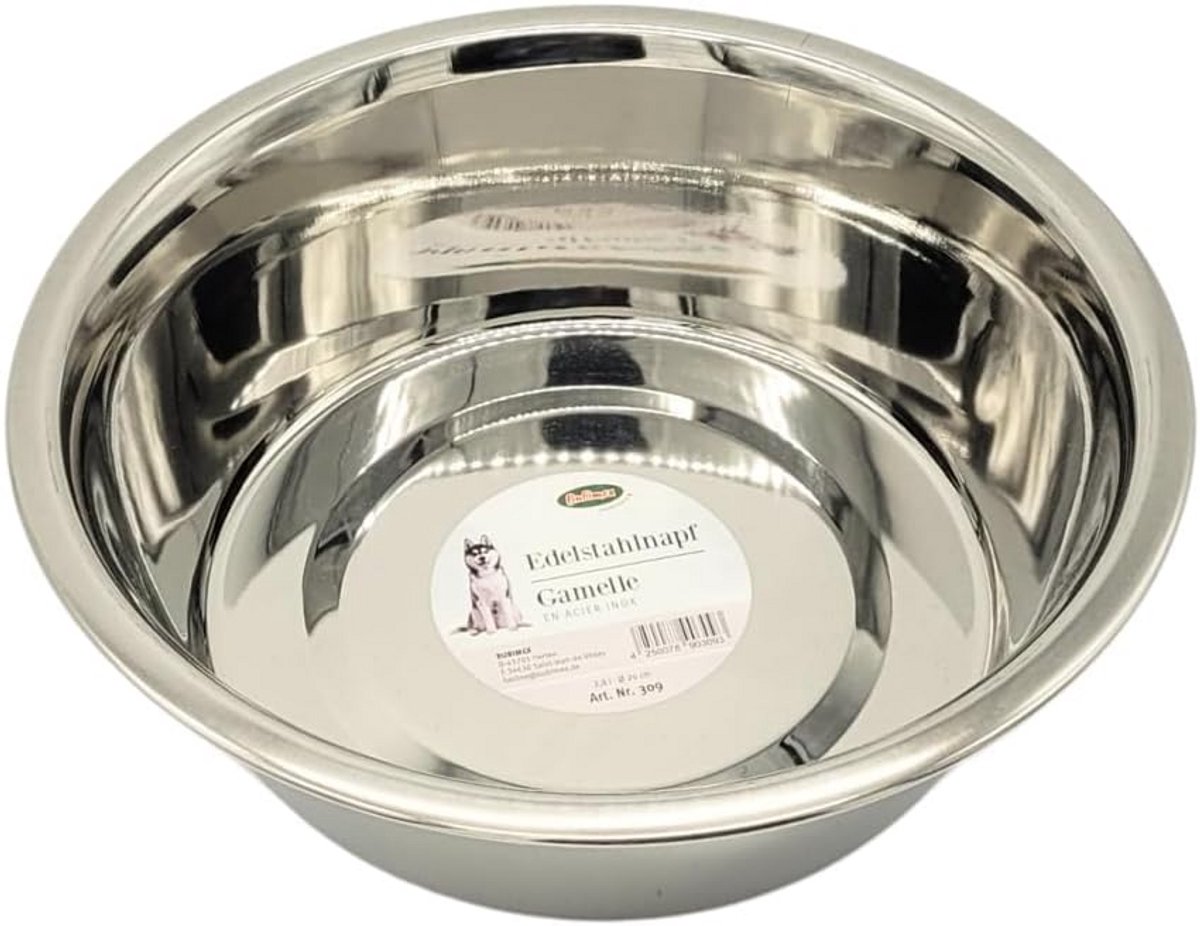 Voederbak Honden - Voerbak RVS - Honden Voeren - Hygiënisch Materiaal - 255 cm Diameter - Zilverkleurig