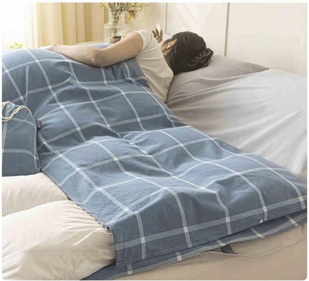 Reislaken slaapzak - Slaapvoering deken - Buitenreizen hotels - Ademend katoen - 180x210cm - Plaid