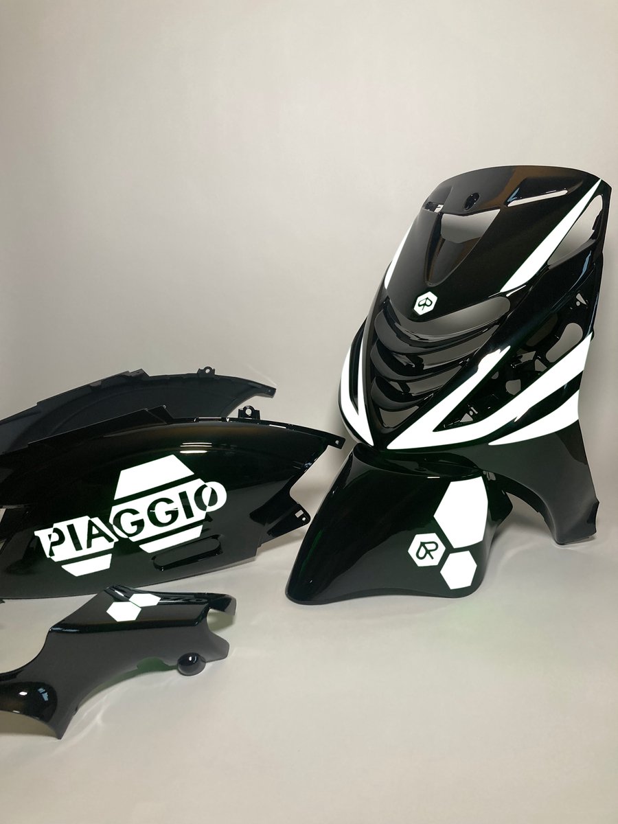 Piaggio Zip Stickerset - Hexa - Wit