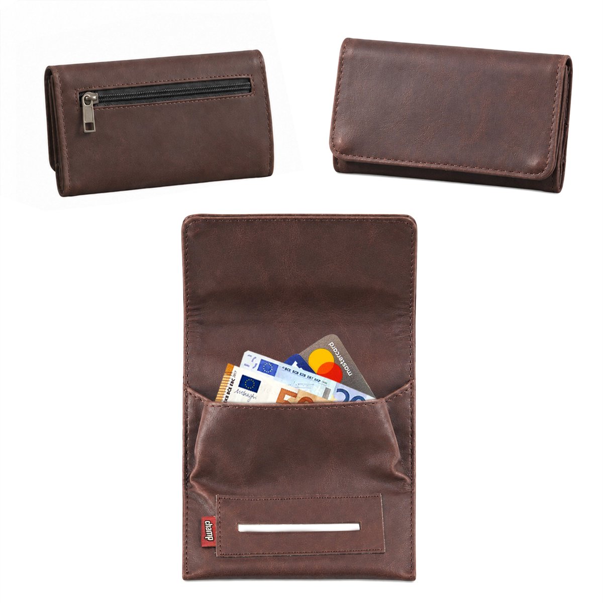 Champ Shag Etui - Tabak Etui - Shag Mapje - Hoesje - Echt Leer - Bruin