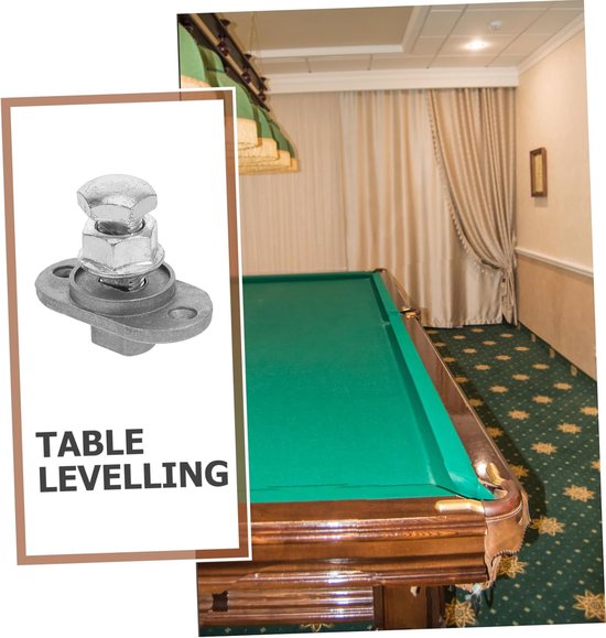 Pooltafel Schroeven - Nivelleer Schroeven - Tafel Afstellen - Aluminium Profiel - 6x5x3 cm - Zilver — afbeelding 5