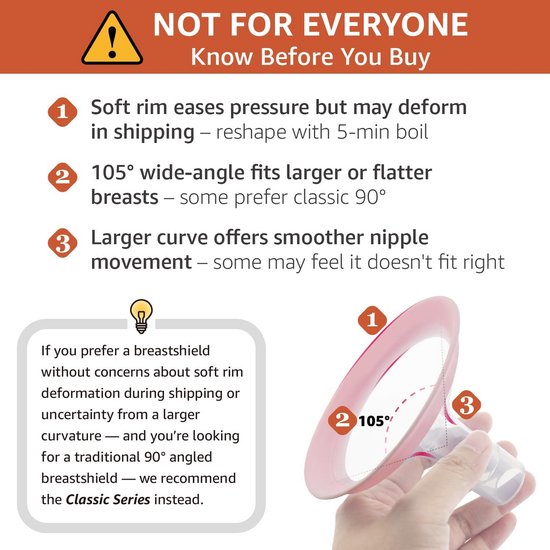 Maymom MyFit Pano Goldie Pack Flanges - Set 3 Sizes (12/13/14mm) - Compatible with Medela Breast Pumps and Maymom Connectors - BPA Free — afbeelding 2