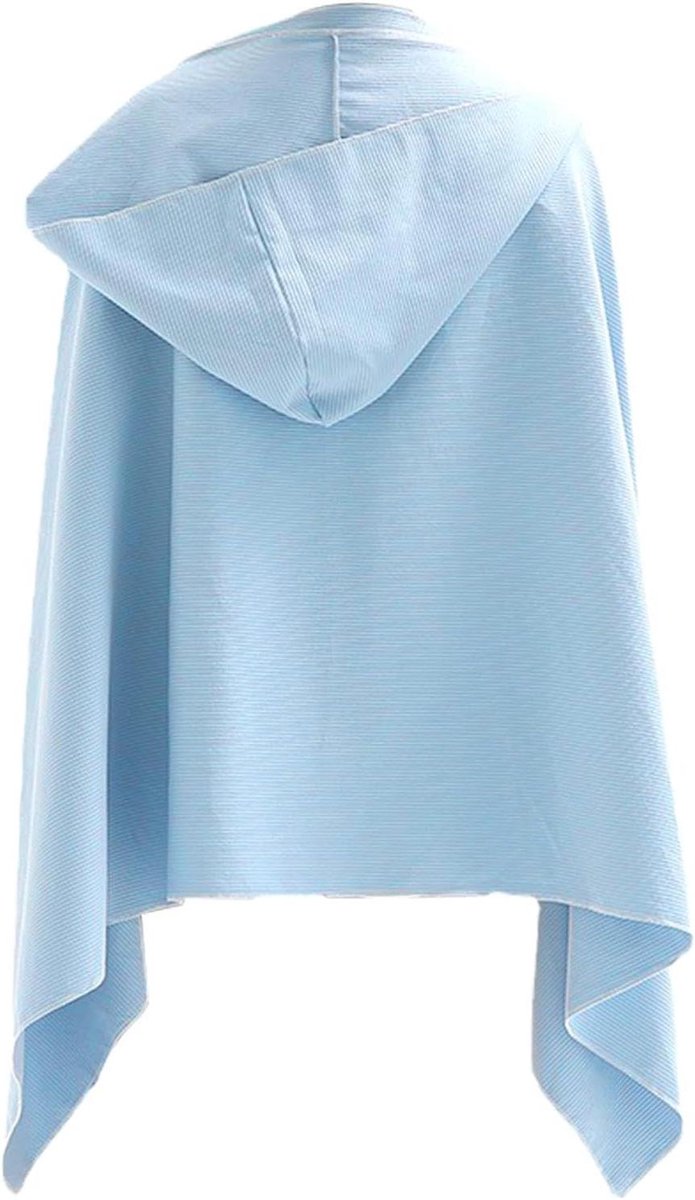 Badhanddoek met capuchon - Microvezel handdoek - Na het sporten - Sneldrogend materiaal - 80x160 cm - Blauw