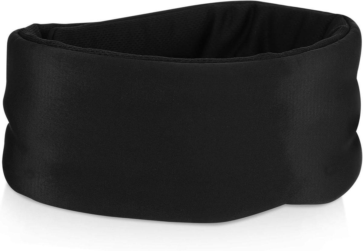 Slaapoogmasker Verstelbaar - Verduisteringsmasker - Comfortabel Slapen - Ergonomisch Ontwerp - 66 x 9.2 x 1 cm - Zwart