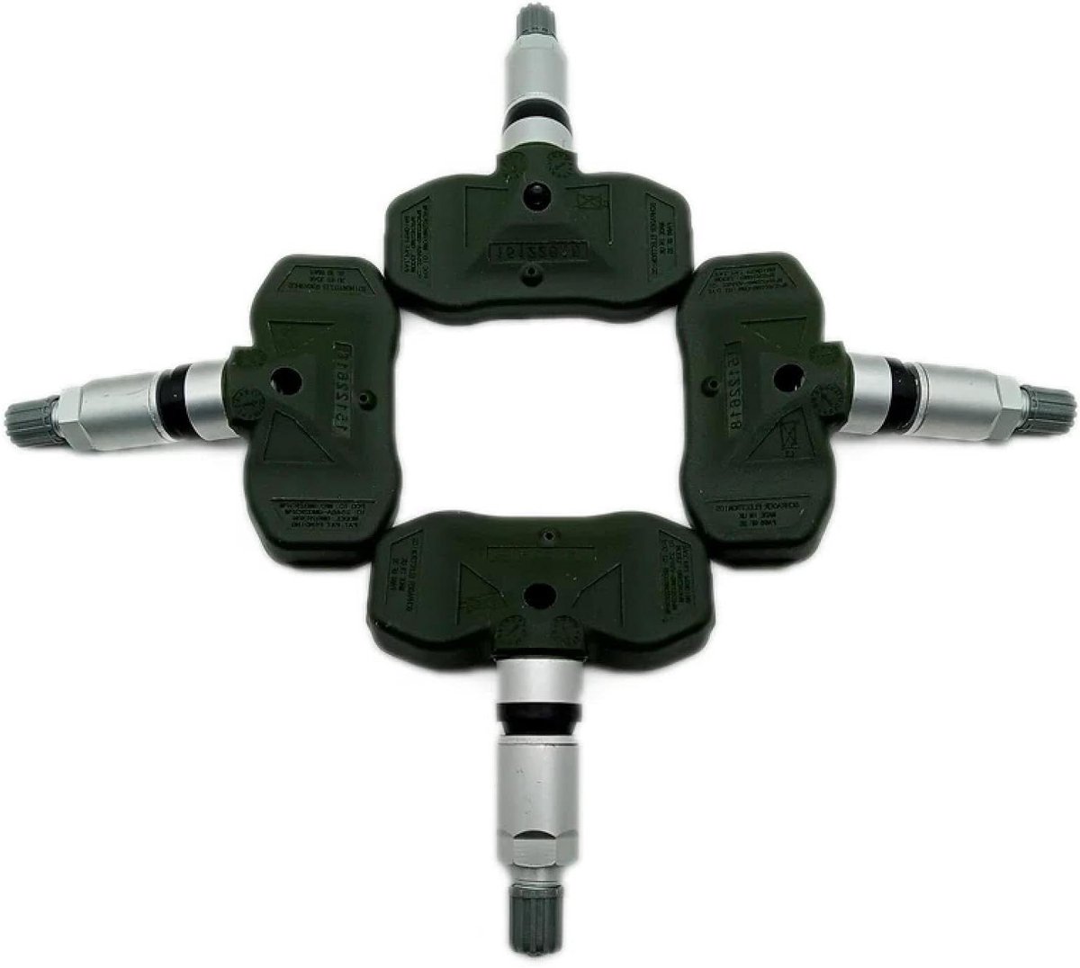 Bandenspanning Sensoren - TPMS Systeem - Veilig Rijden - Directe Vervanging - 4 Stuks - Zwart