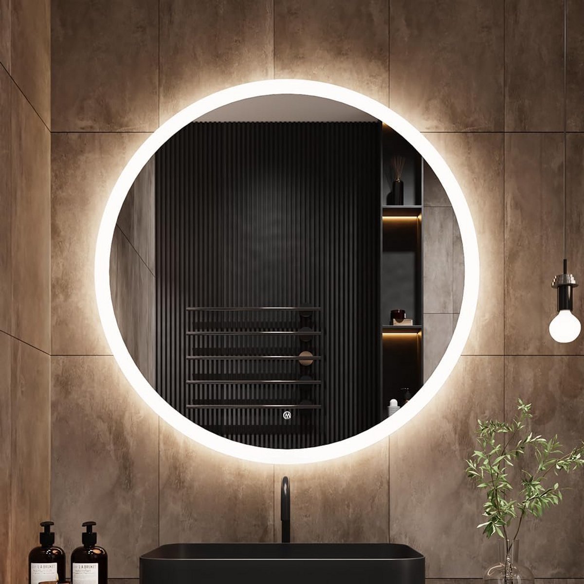 Ronde Led Spiegel 70 cm met Verlichting Anti-Fog Dimbaar 3000K 4000K 6000K