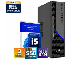 Office PC Intel Core i5 | 16GB RAM | 512GB SSD | Windows 11 Pro | WiFi & Bluetooth | Zakelijke Computer | Werkcomputer | Thuiswerk PC | Desktop Computer | Plug & Play | Klaar voor Gebruik | DVD-RW | Office Geschikt | Studie PC | 3 Jaar Garantie