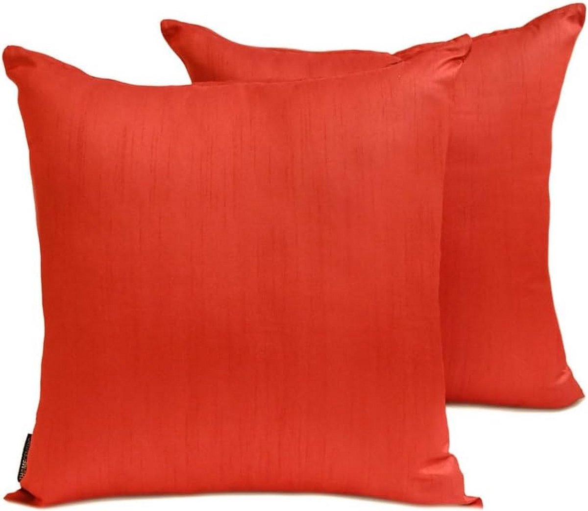 Decoratieve Lendenkussenhoes Oranje - 2 Stuks - 50x70 cm - Luxe Kunstzijde