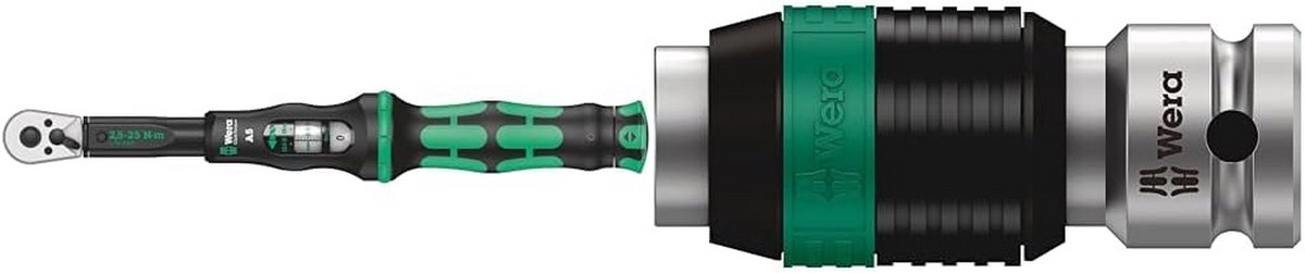 Momentsleutel 1/4 inch 2,5-25 Nm met Omschakelratel en Connector Set