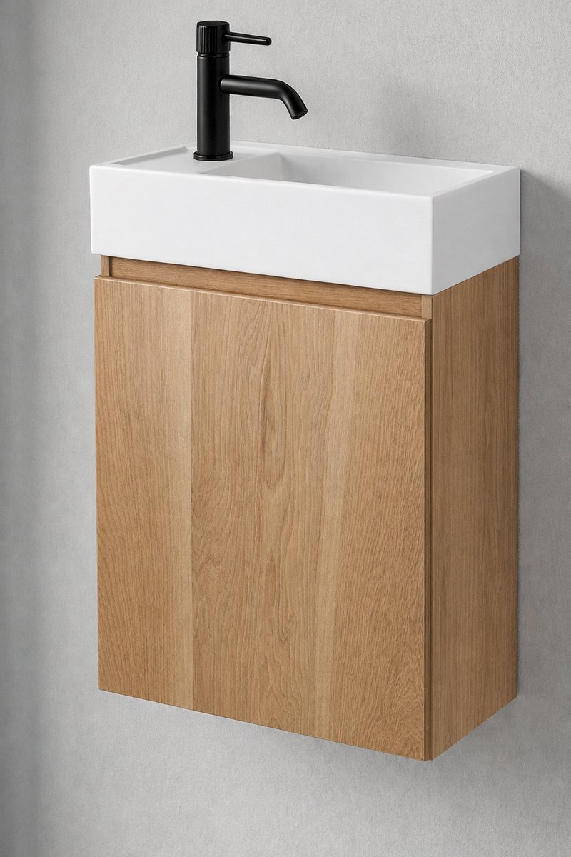 LINEA UNO - Volda 40 links - Eiken - Toiletmeubel - - 301668