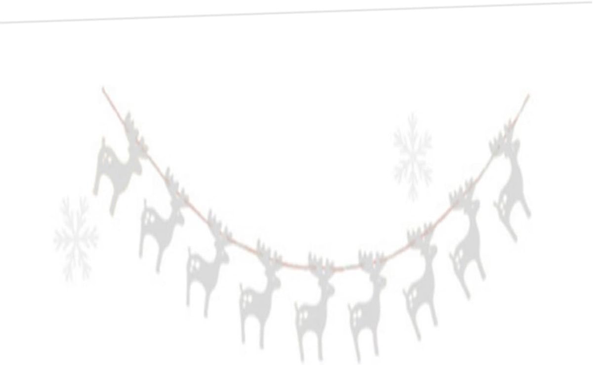 Papieren Slingers - Kerst Guirlande - Feest Versieren - Met Herten Design - 2 Stuks - Zilver – foto 5